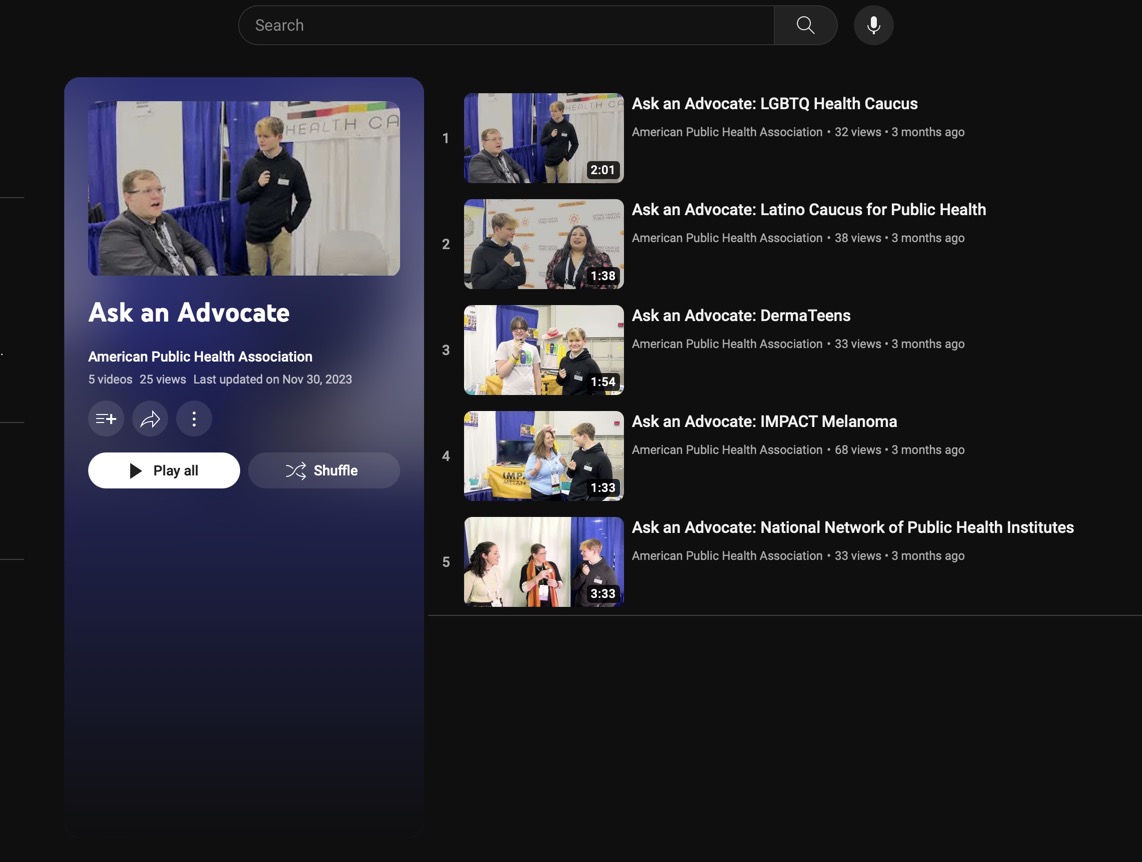 Screen grab of Ask an Advocate
