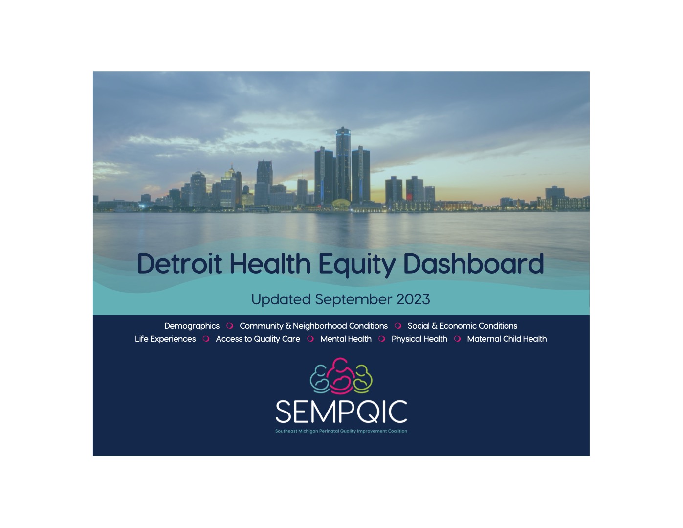 Cover page of Detroit Health Equity Dashboard
