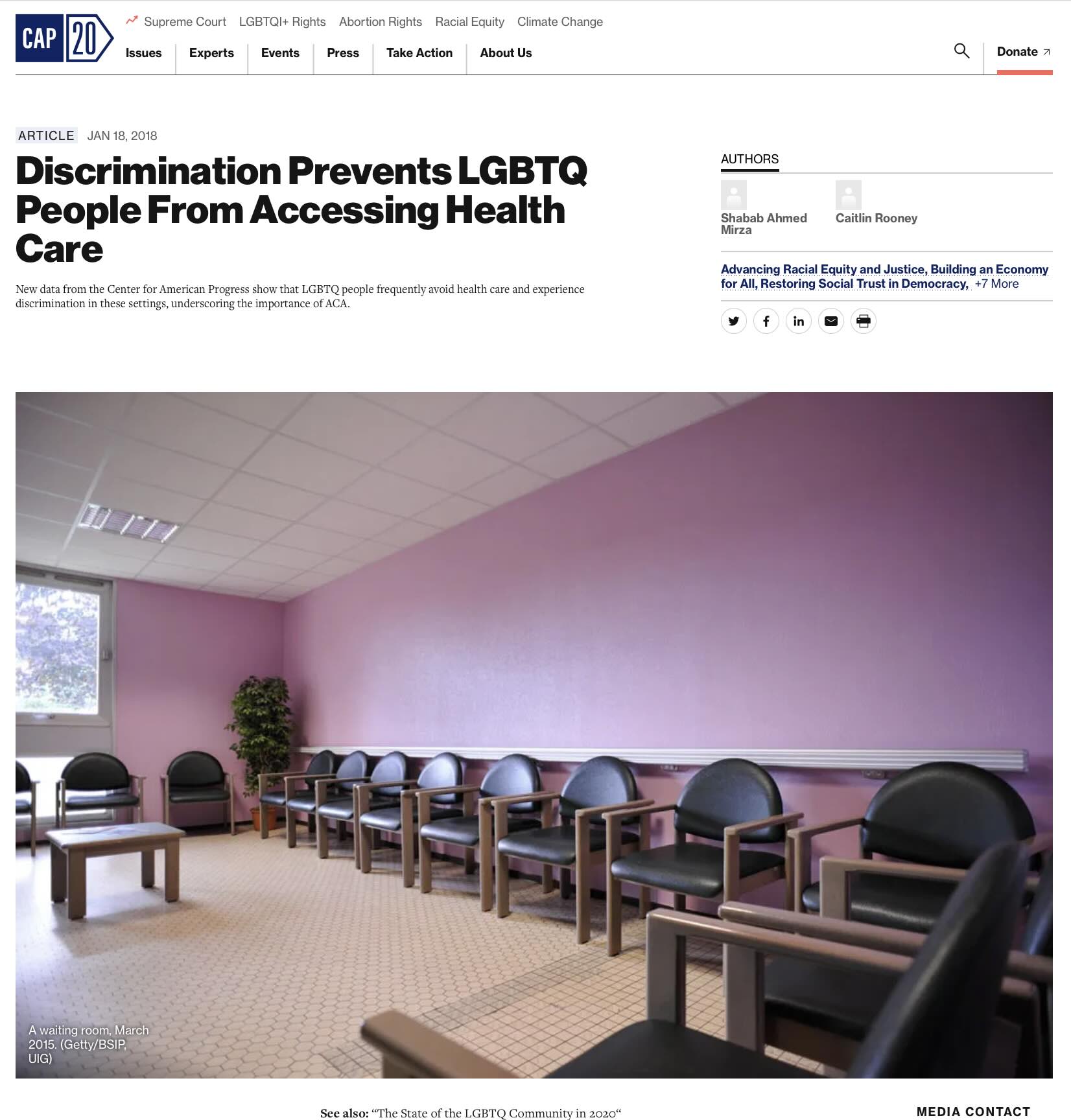 Screenshot of Discrimination Prevents LGBTQ People From Accessing Health Care