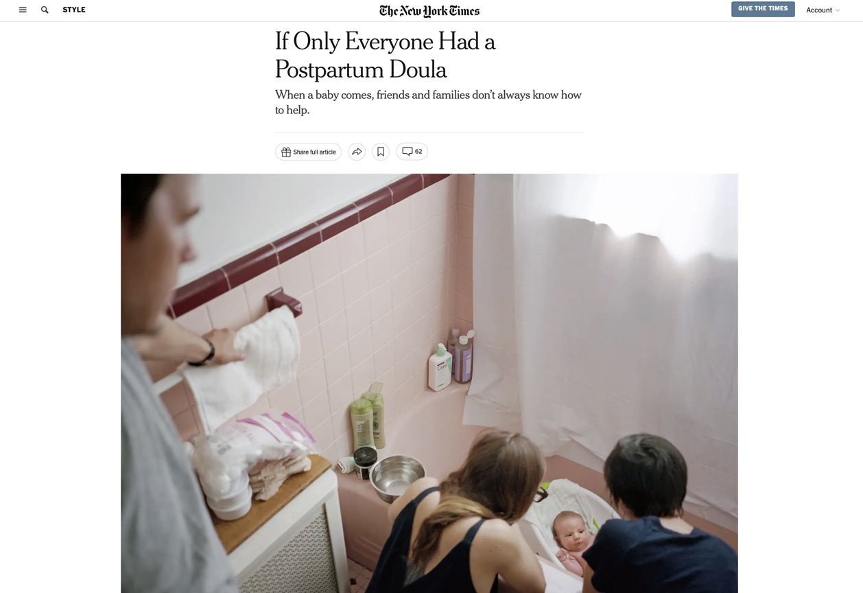 Screen Capture of If Only Everyone Had a Postpartum Doula