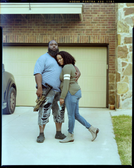 Screen shot of article photo: As Gun Ownership Rises in the United States, Black Imagery Shifts