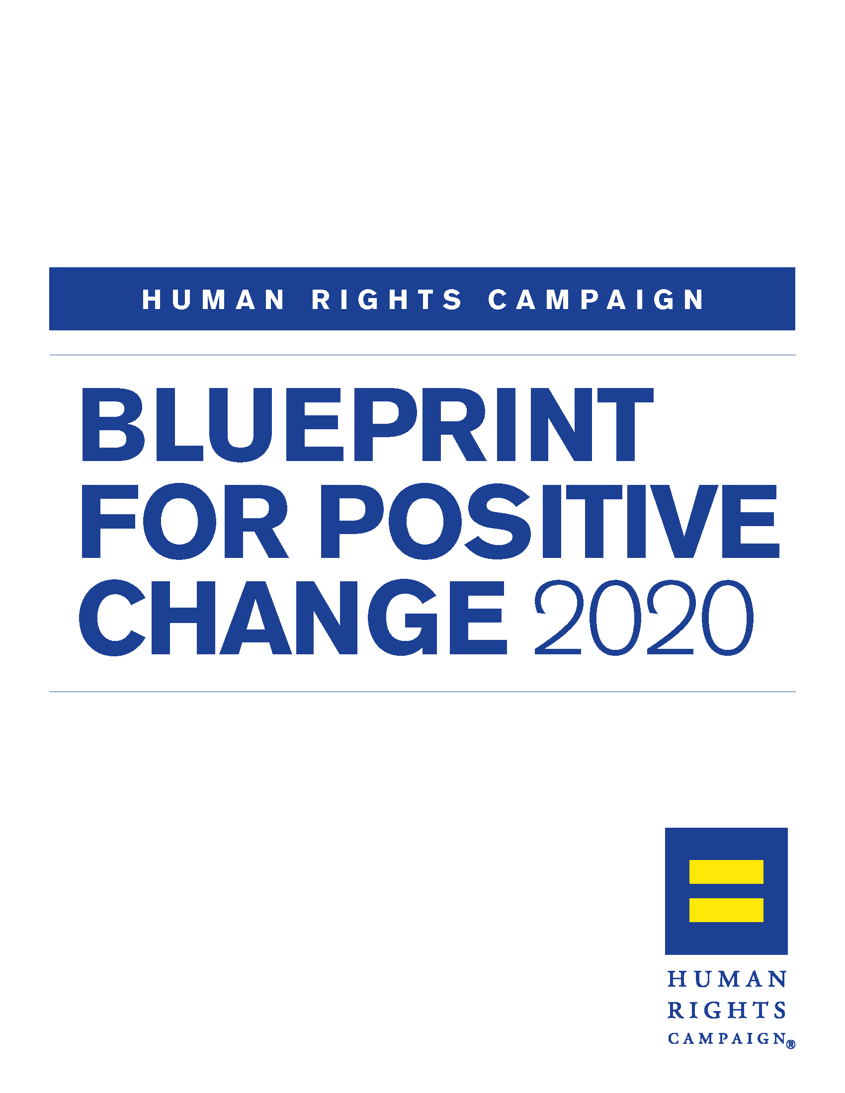 PDF Cover: Blueprint for Positive Change 2020