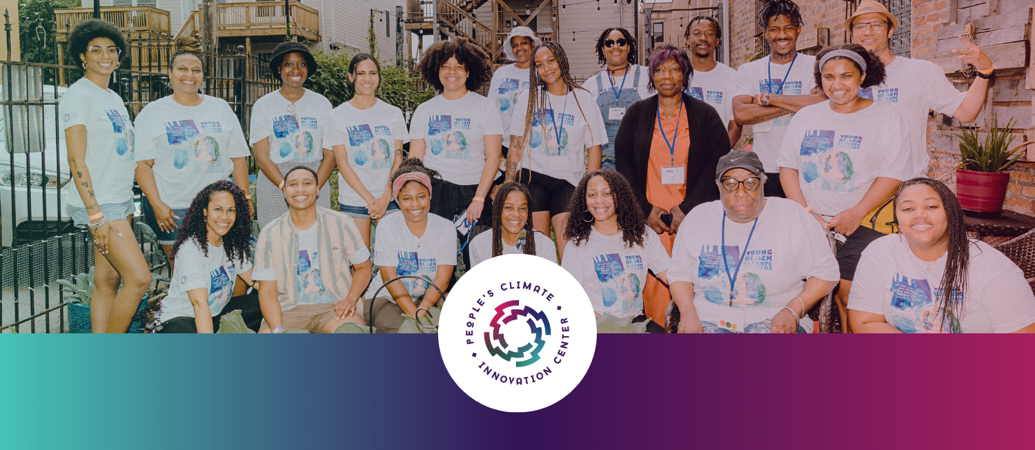 Photo of the Young Black Climate Leaders 2023 Cohort with People's Climate Innovation Center Staff