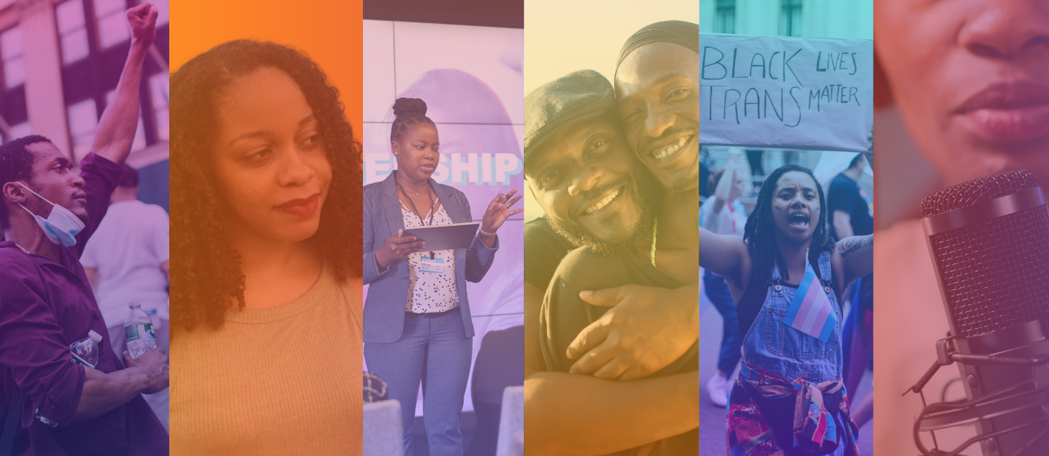 Colorful compilation of photos of Black people