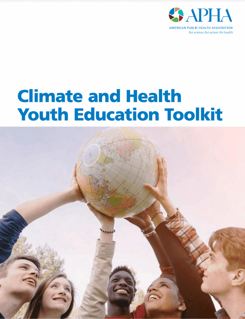 Cover page of Climate and Health Youth Education Toolkit document