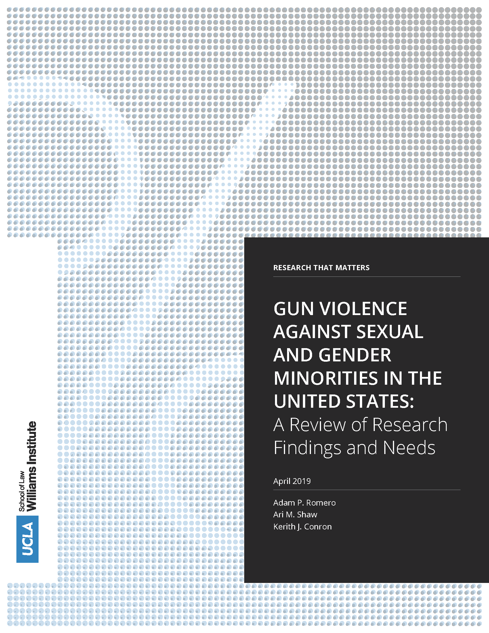 PDF Cover page: Gun Violence Against Sexual and Gender Minorities in the United States