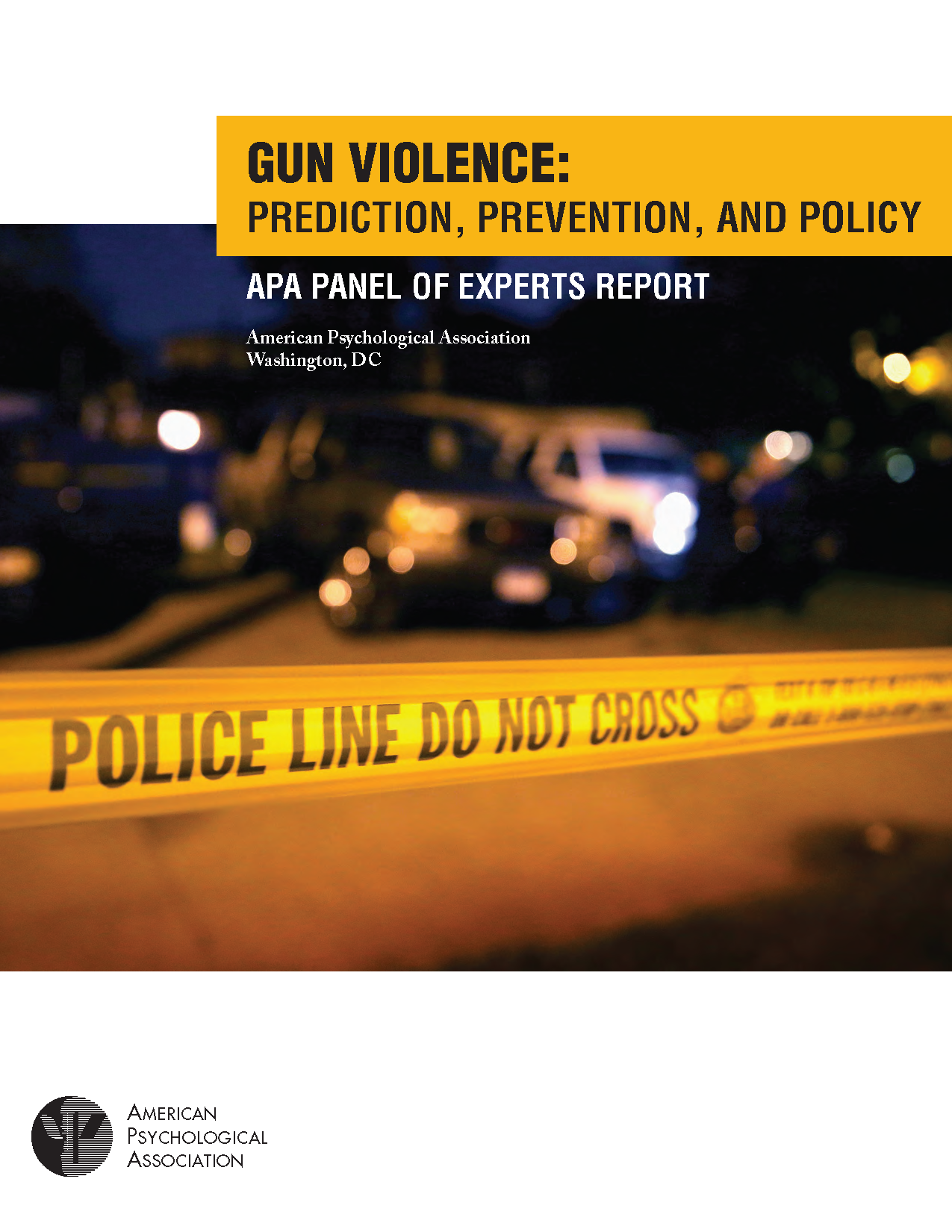 PDF Cover Page: Gun Violence: Prediction, Prevention, and Policy