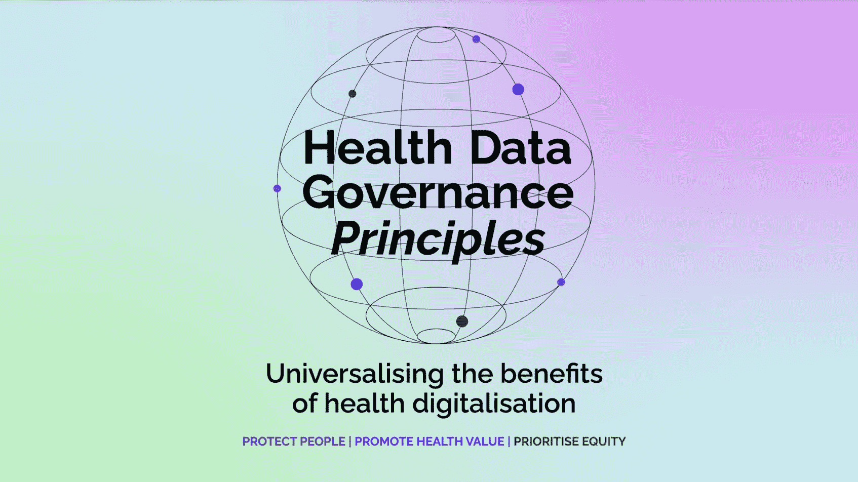 Cover page of Health Data Governance Principles