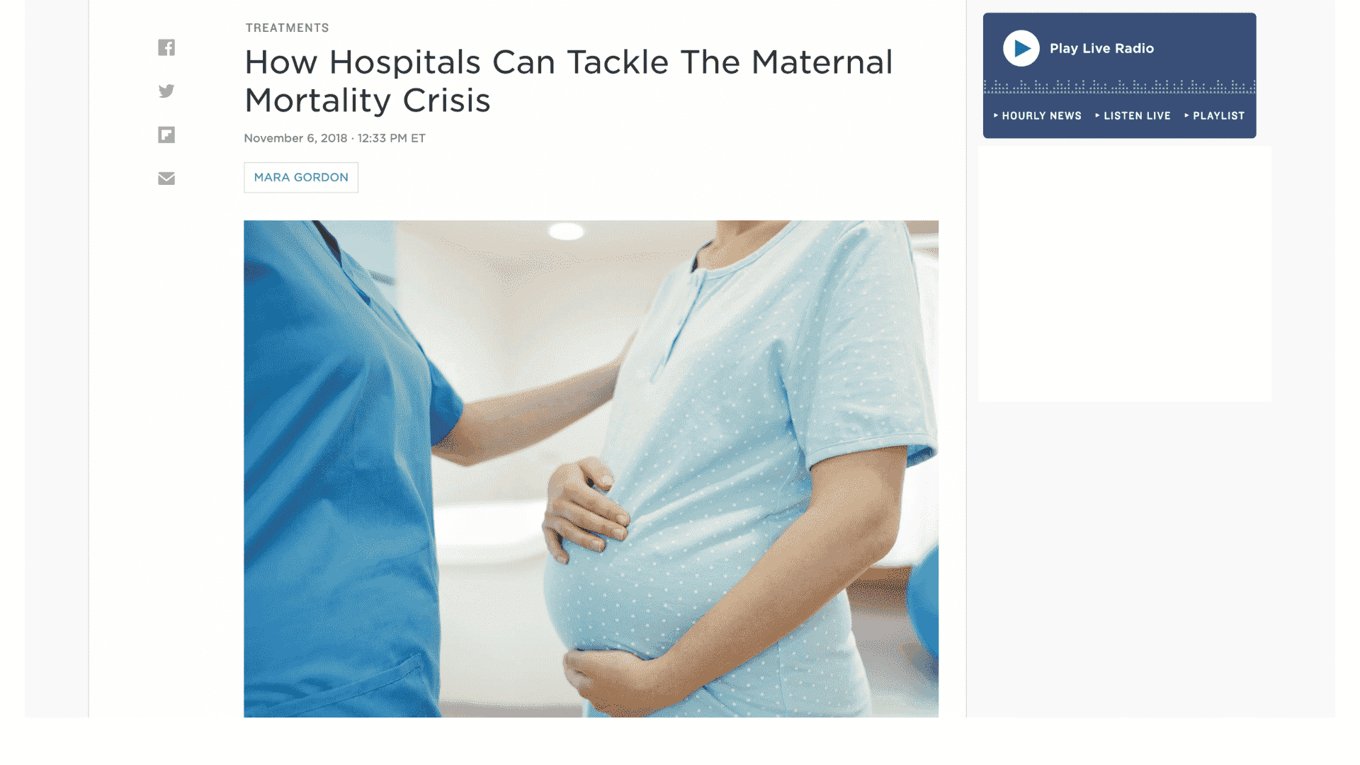 Screen capture of How Hospitals Can Tackle The Maternal Mortality Crisis