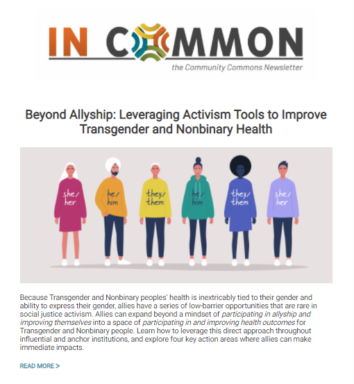 Screen shot of In Common Newsletter: Beyond Allyship