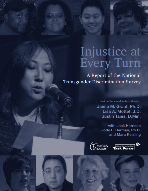 Cover of PDF Report: National Transgender Discrimination Survey Report