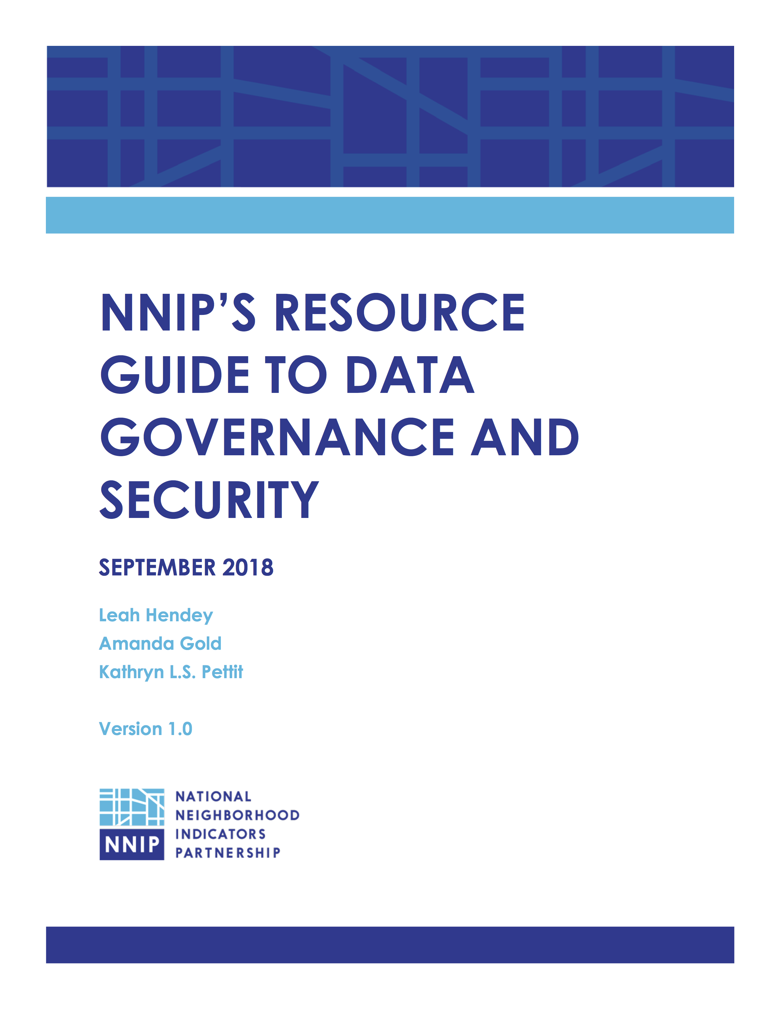 Cover page of NNIP's Resource Guide to Data Governance and Security