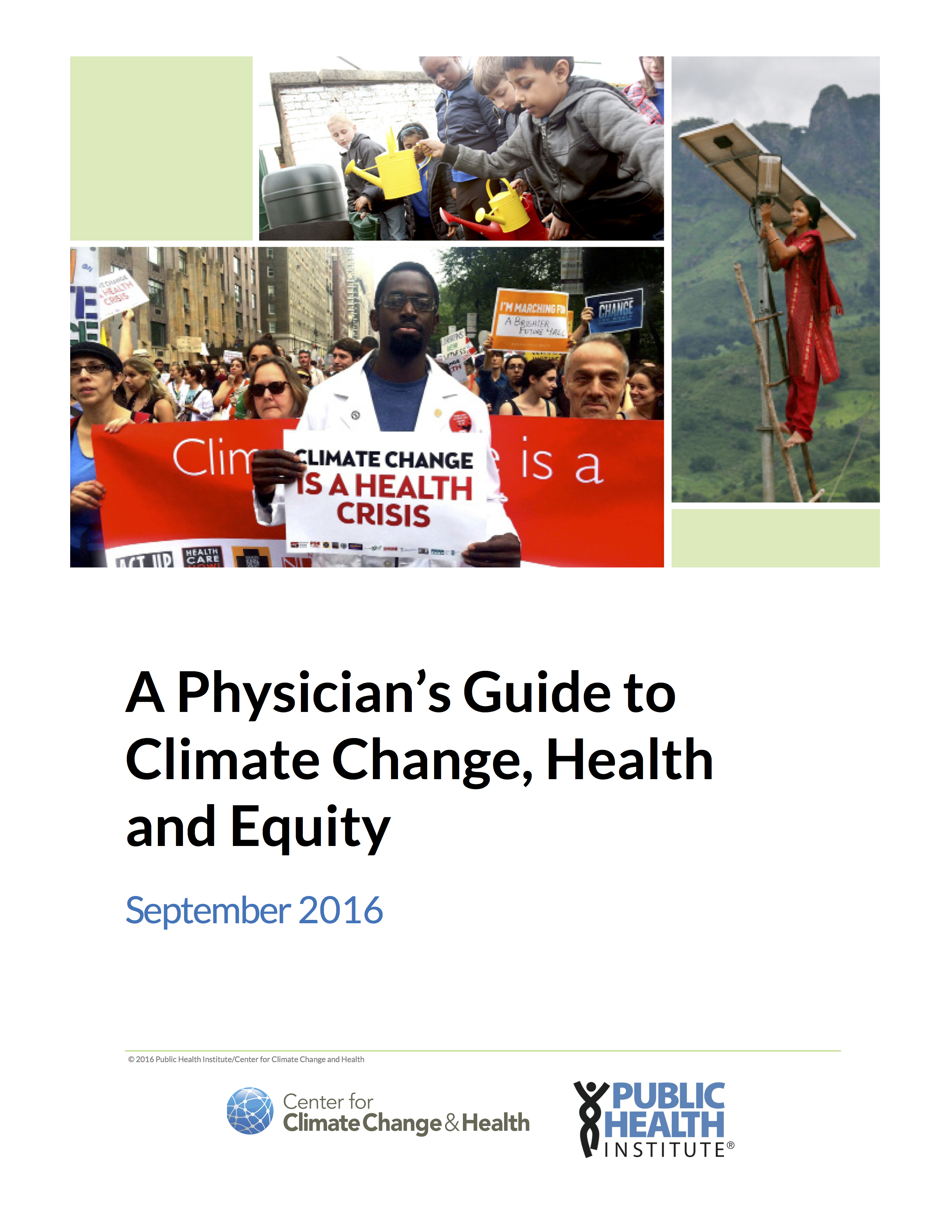 Cover page for A Physician's Guide to Climate Change, Health, and Equity