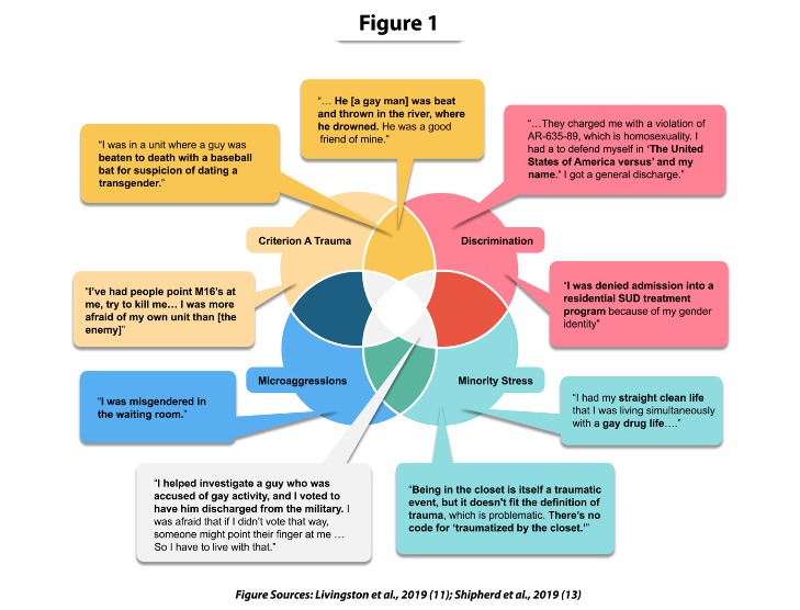 Screen capture of article photo: Trauma, Discrimination and PTSD Among LGBTQ+ People