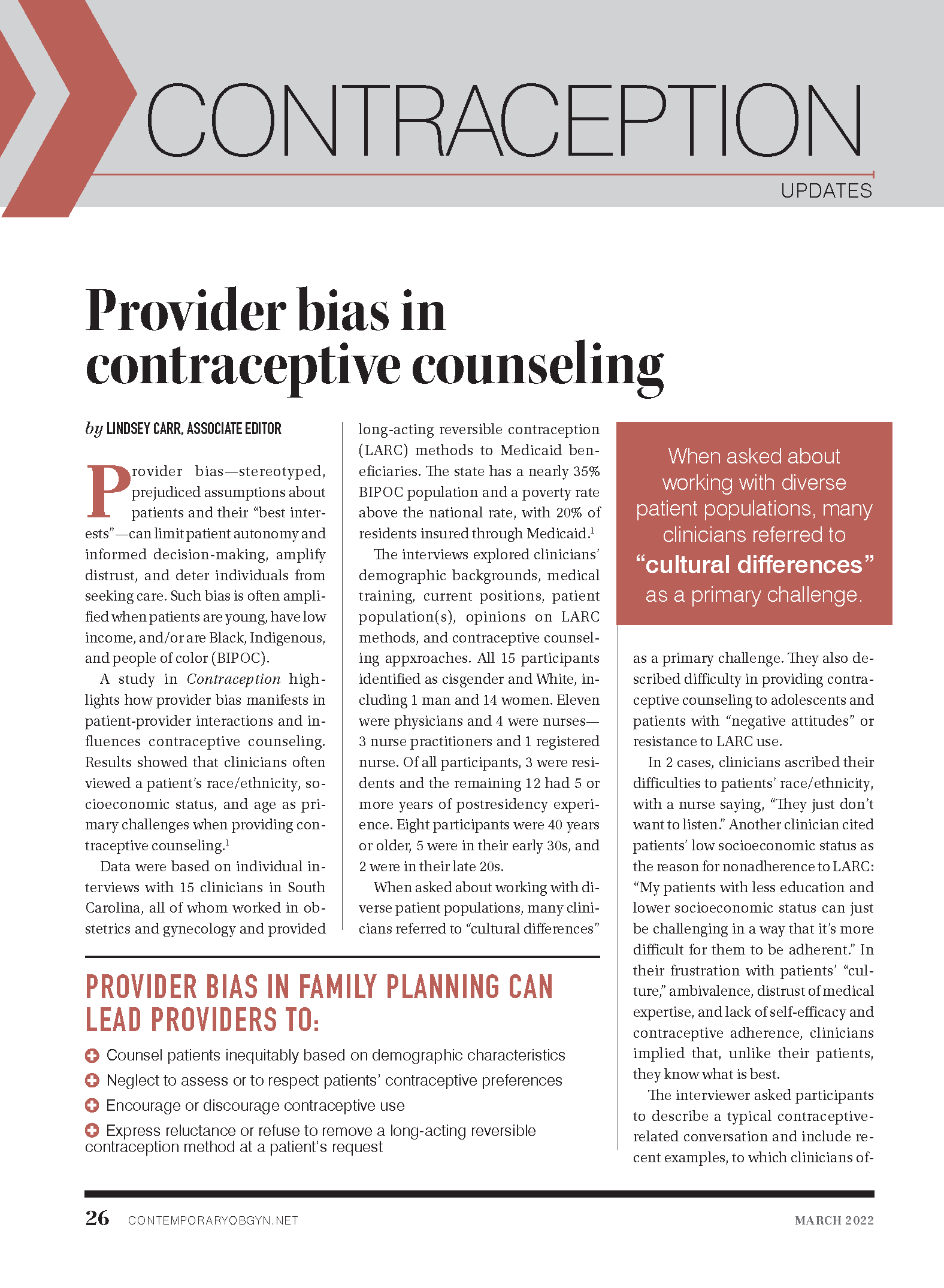 PDF Article Cover: Provider Bias In Contraceptive Counseling