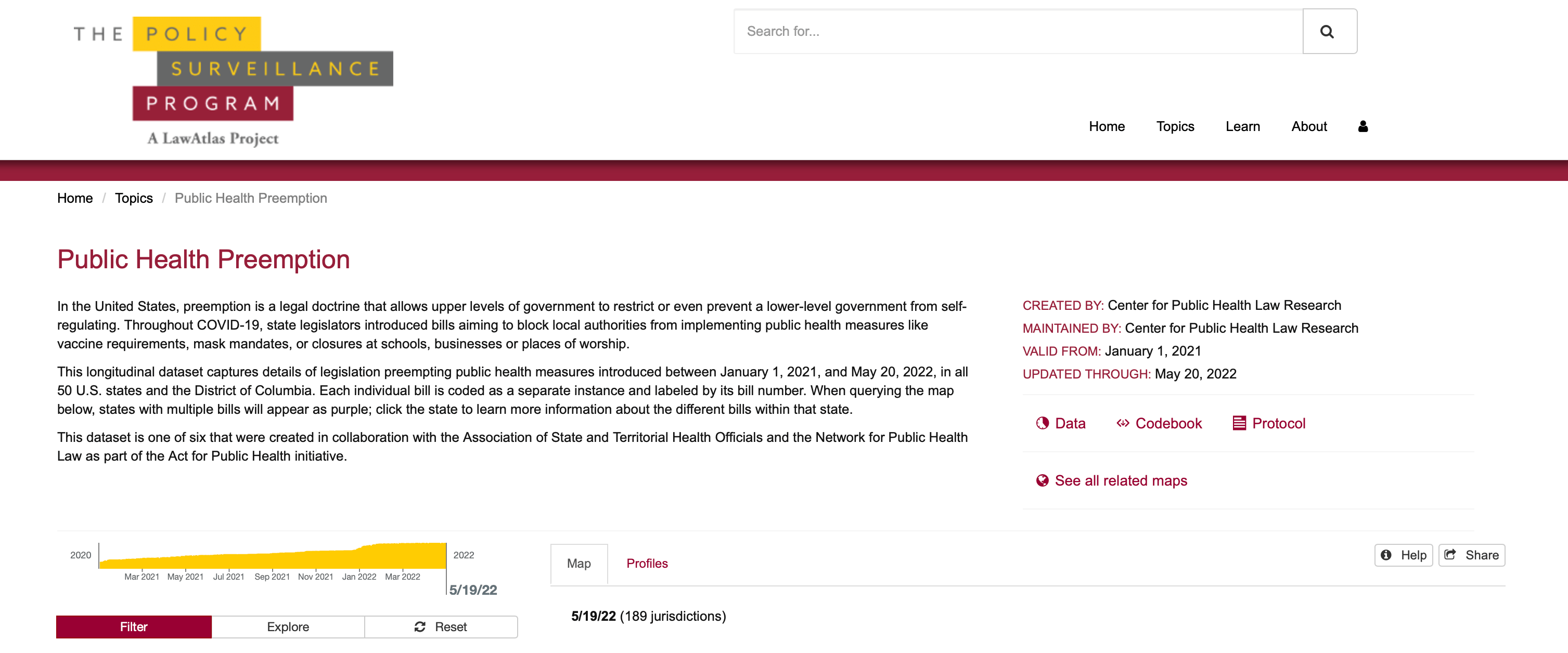 Screen grab of Public Health Preemption
