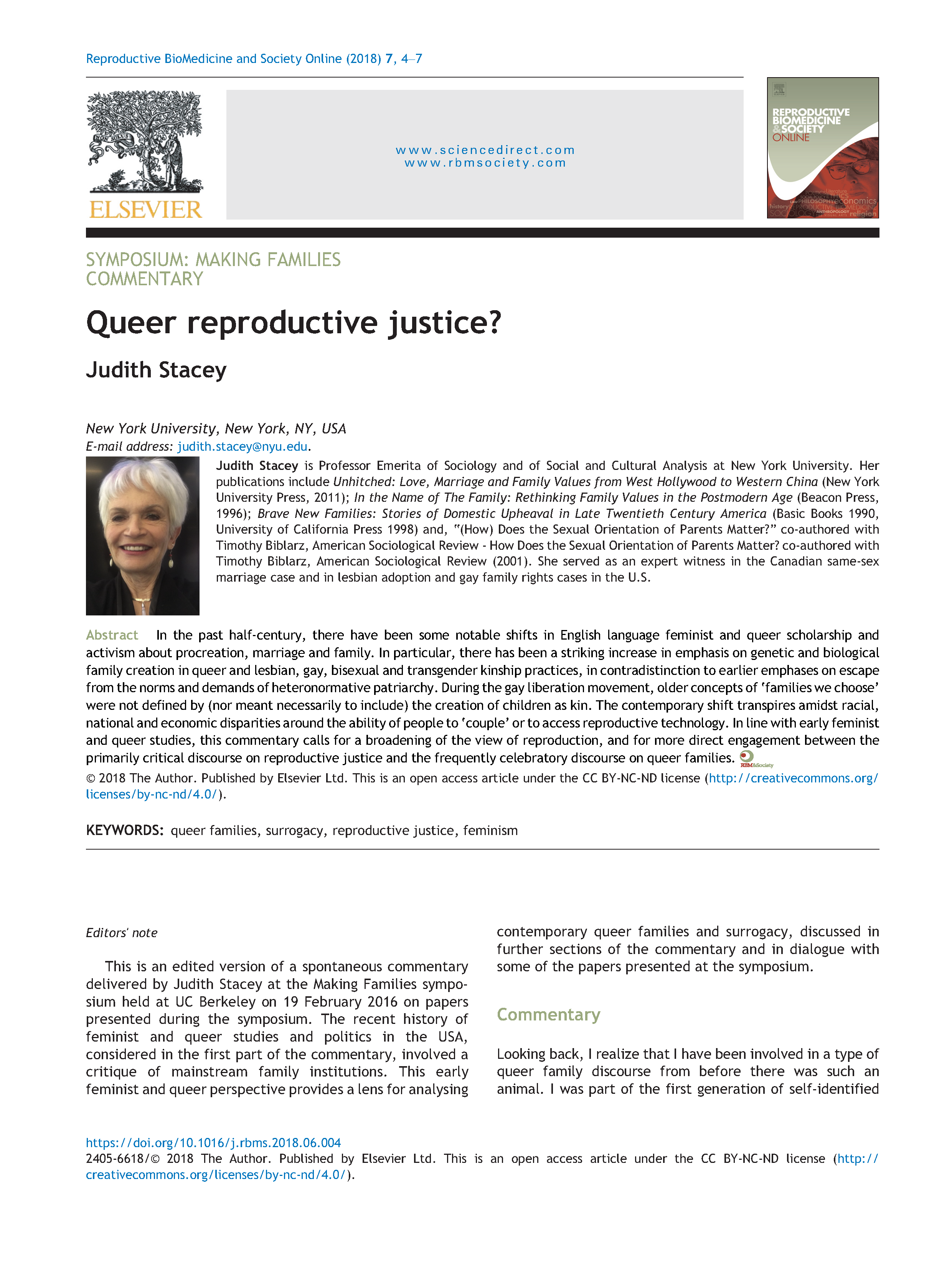 PDF Cover: Queer Reproductive Justice