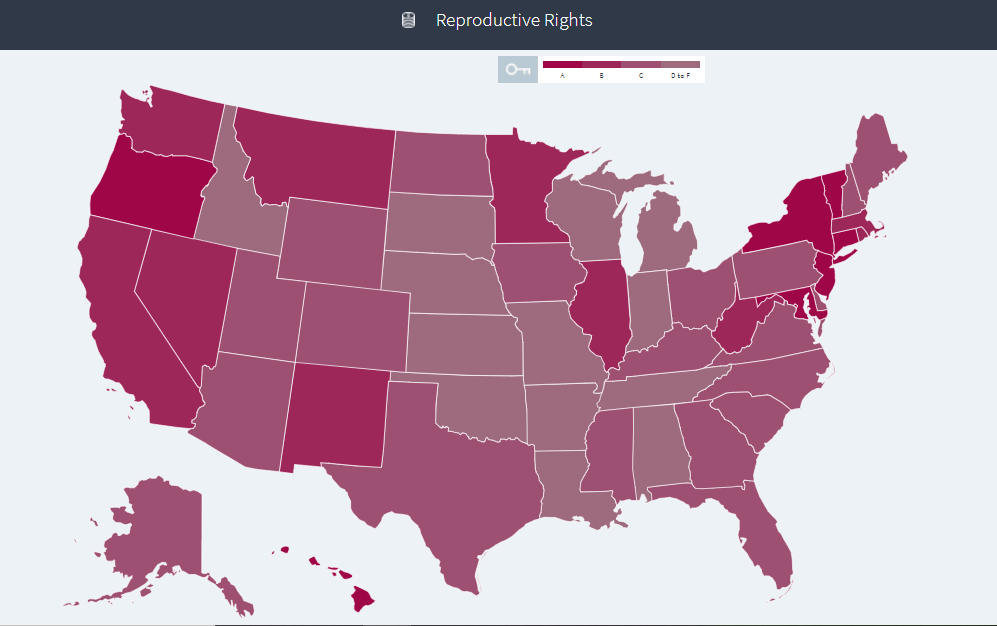 Screen shot of tool map: Reproductive Rights