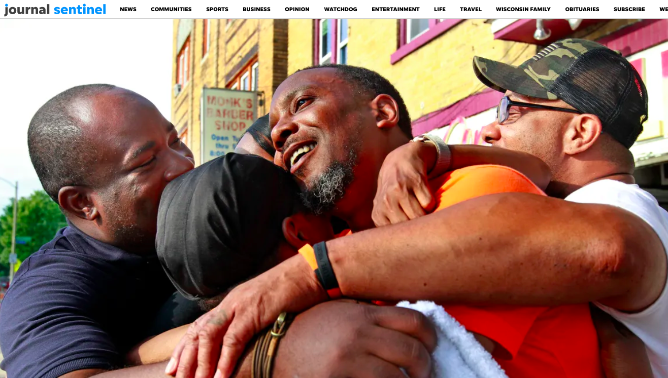 Screen shot of the headline of the story