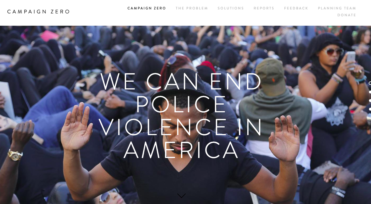 Screen shot of the homepage