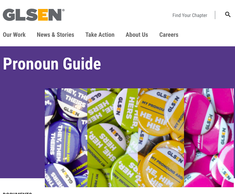 screenshot of the homepage of the resource