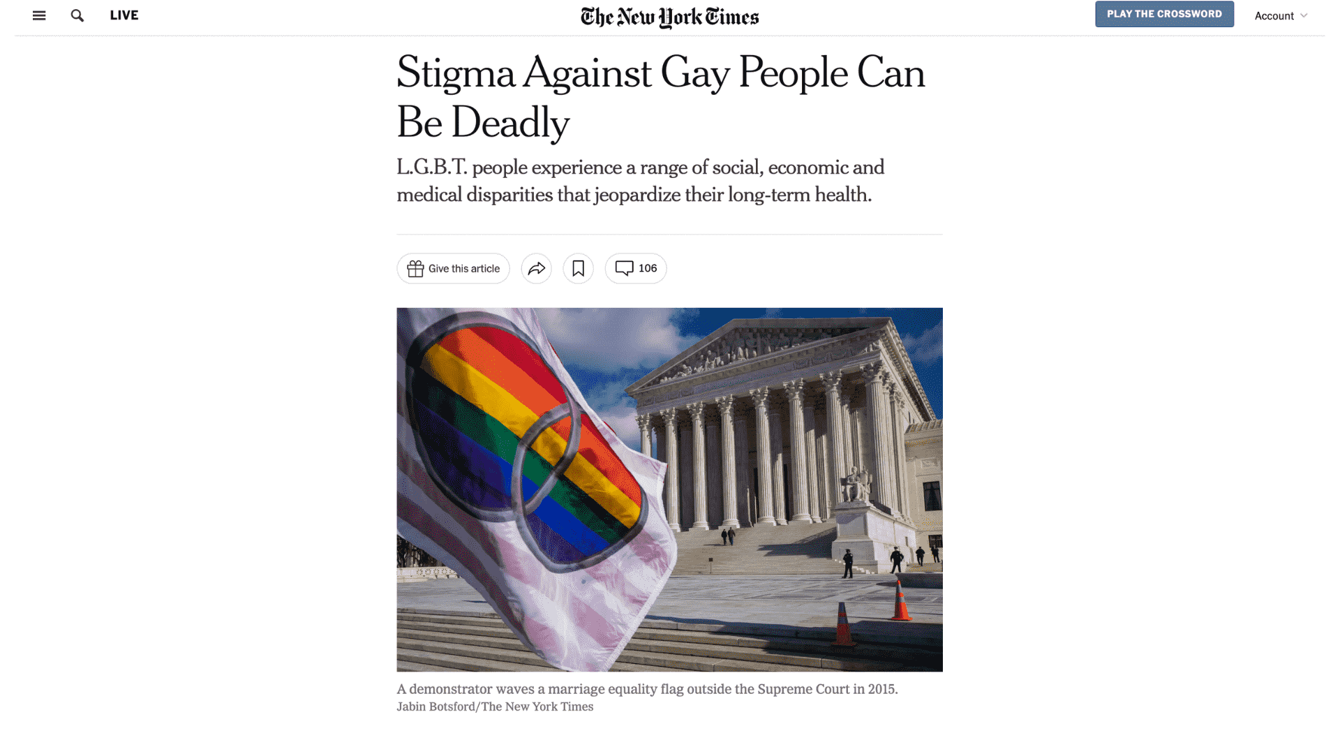 Screen capture of Stigma Against Gay People Can Be Deadly