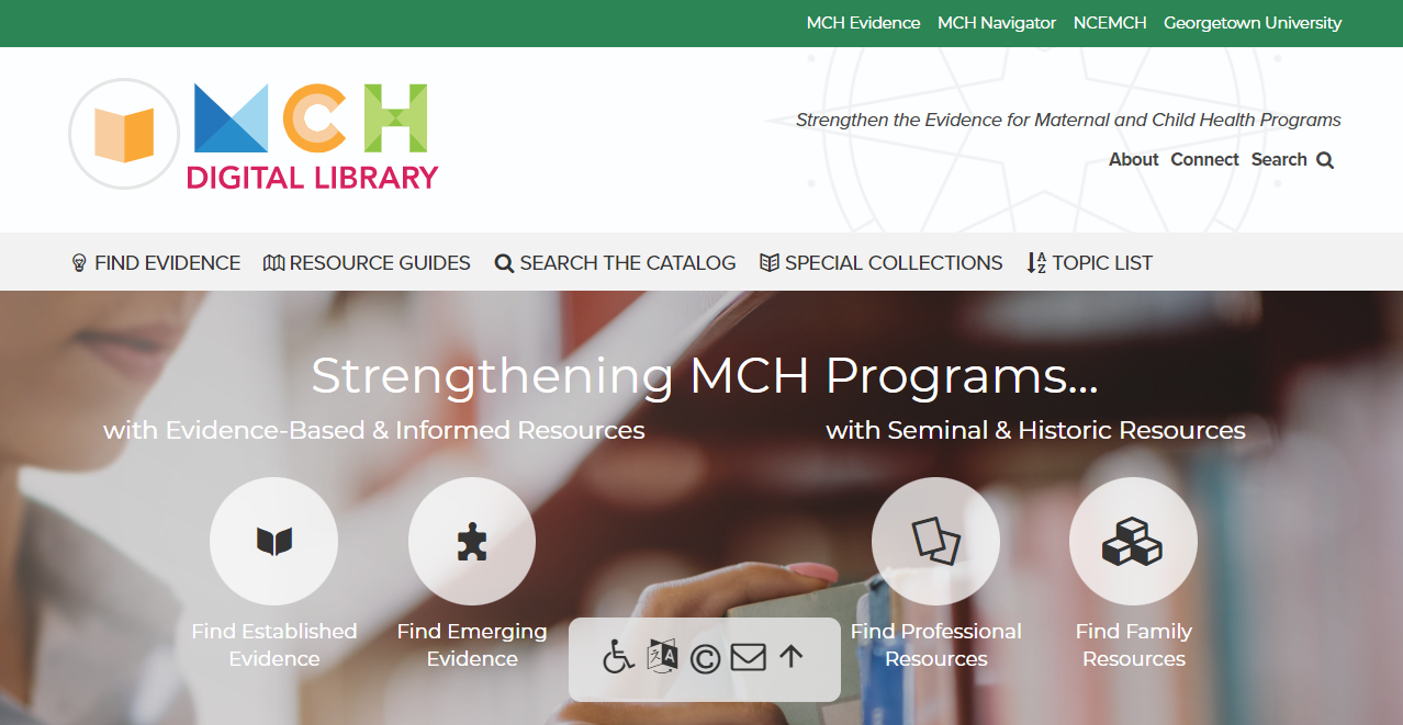 Screen grab of Maternal and Child Health Digital Library