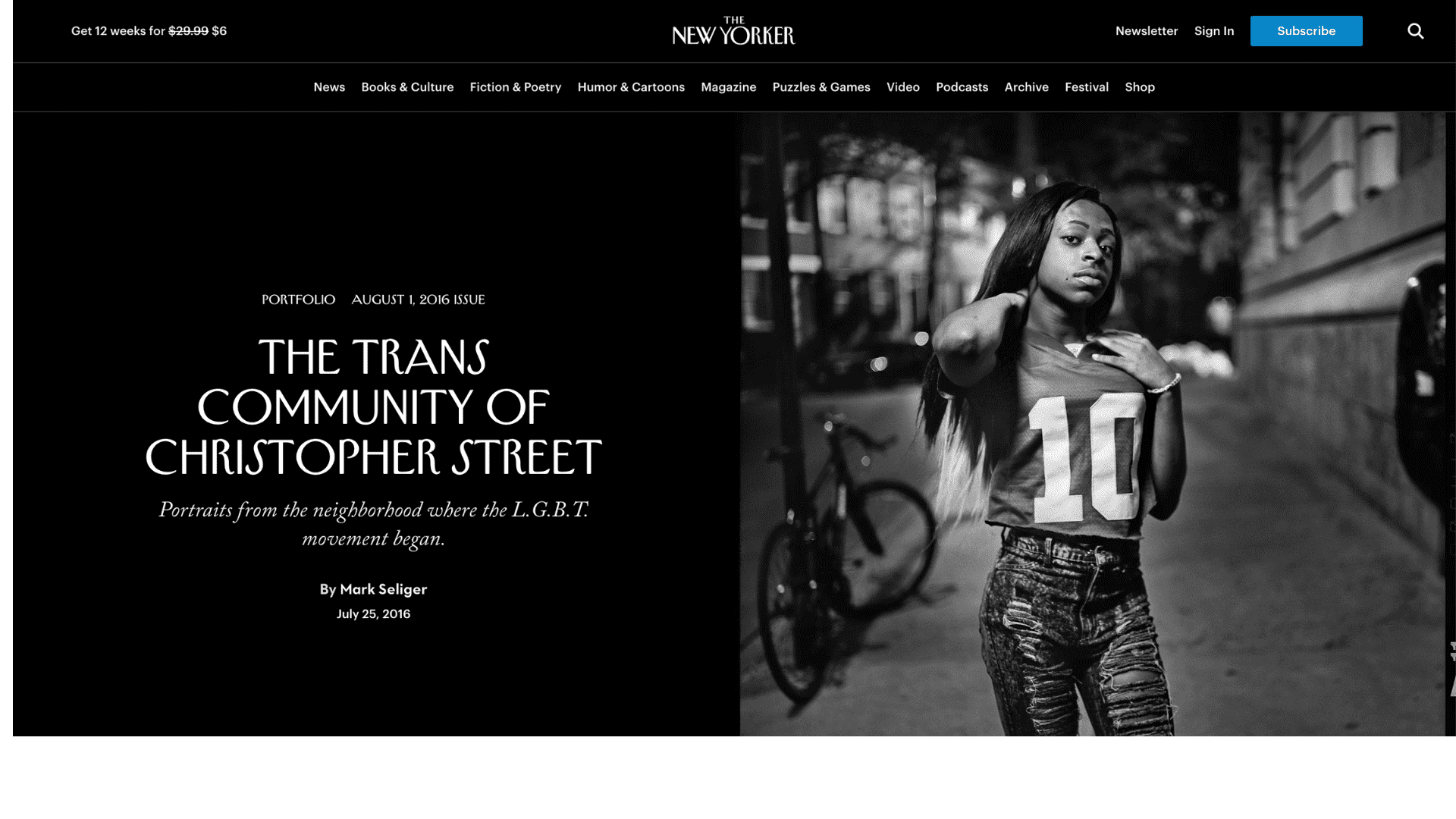 Screen capture of The Trans Community of Christopher Street
