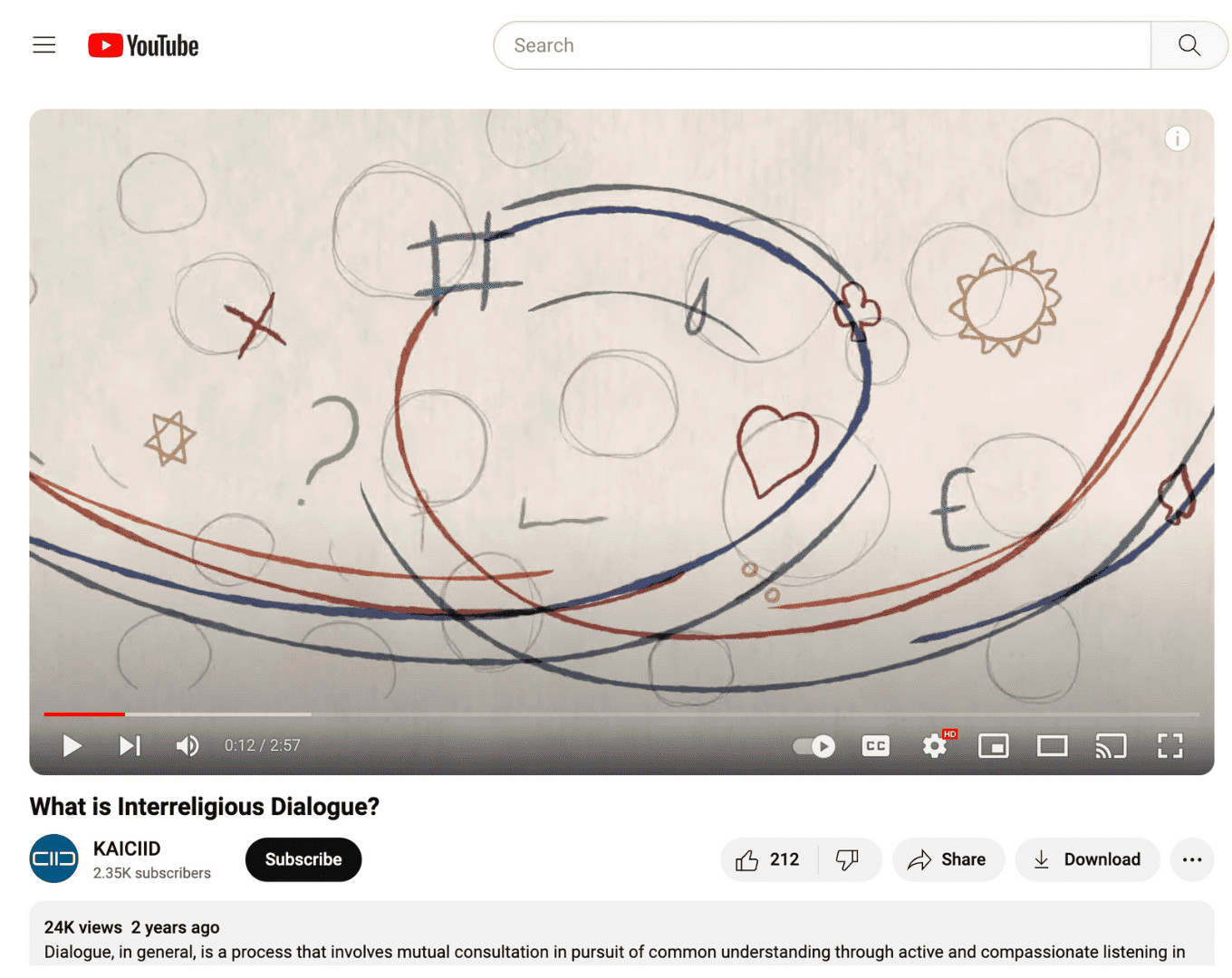 Thumbnail of What is Interreligious Dialogue? YouTube video