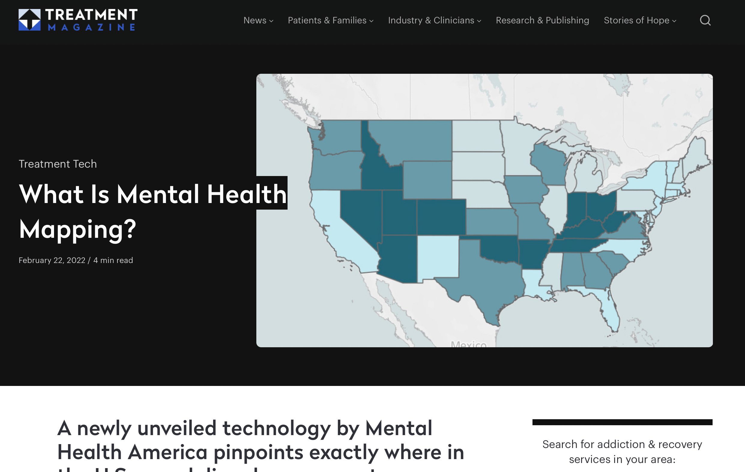 Screenshot of What is Mental Health Mapping